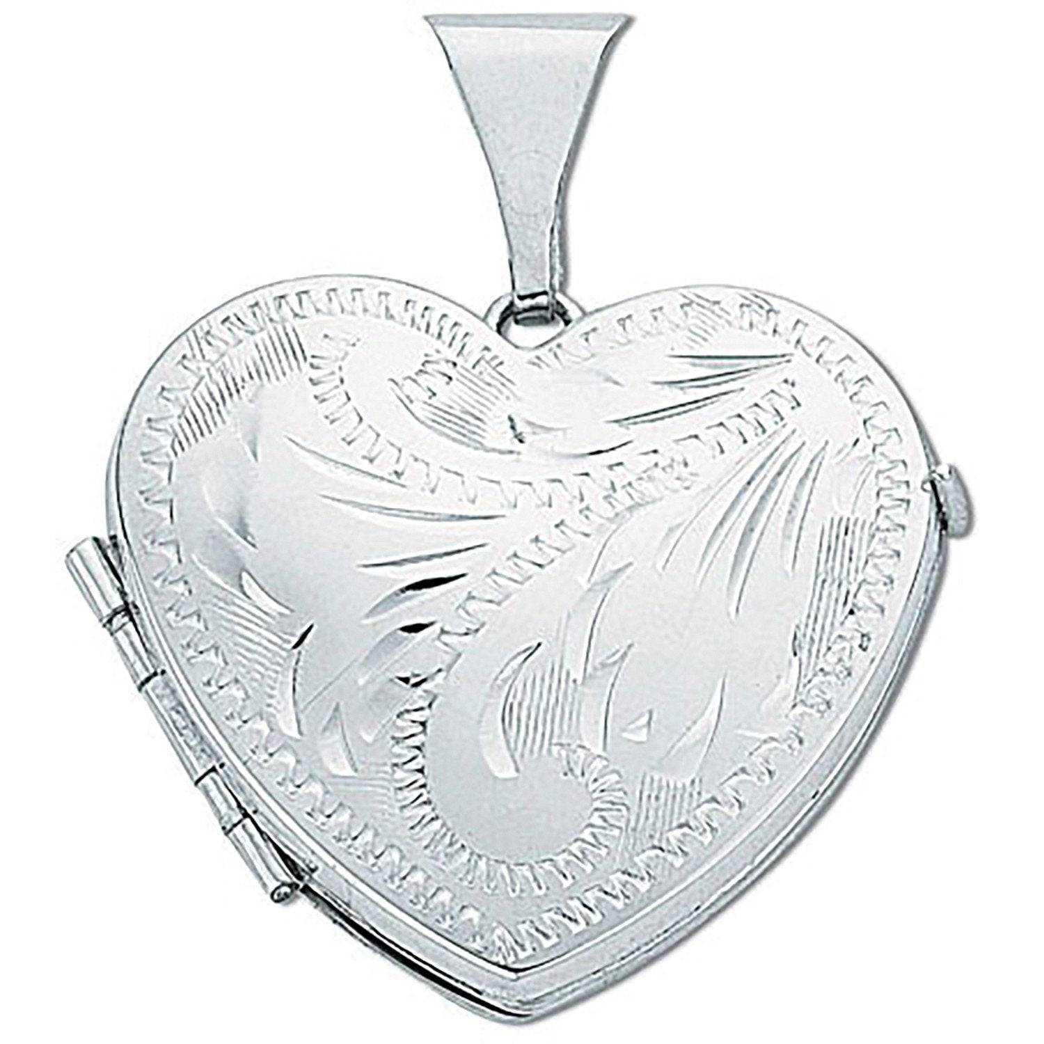 Silver Engraved Heart Shaped Family Locket - Luxury Watch - Certified Authentic - Swiss Made – Luxury Watch by Imperia